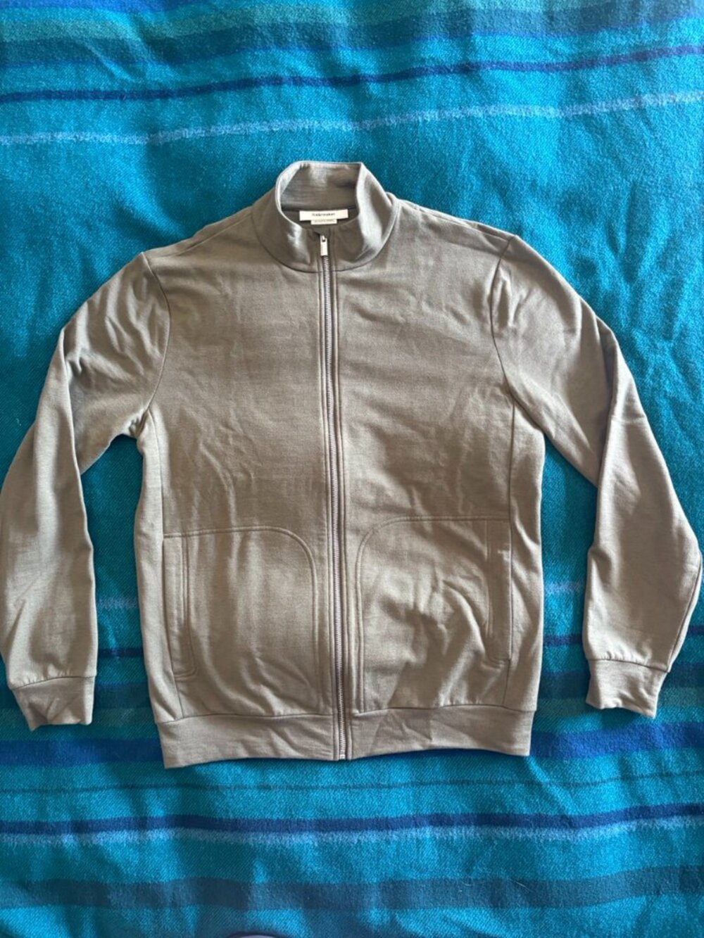 Icebreaker Sage Green Marino Wool Men's M Full-zip Sweatshirt
